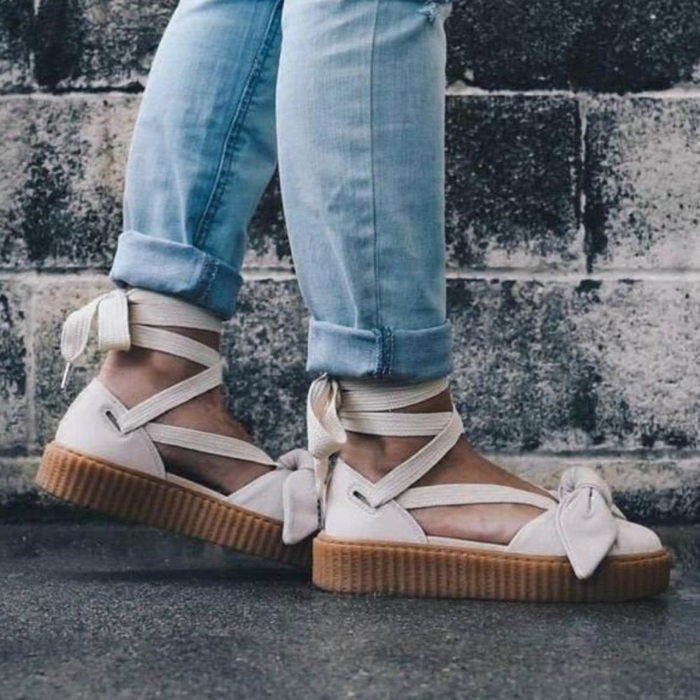 Fenty PUMA Rihanna Bow Creeper Leather Sandal - Picture 2 of 8
